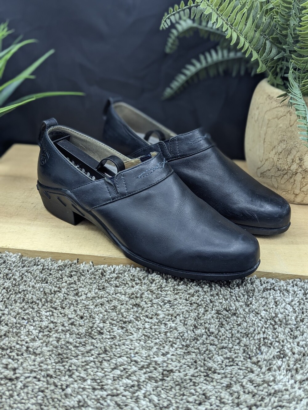 Ariat Paddock Sport Clogs Women's Size 9 Blue Leather Casual Work Shoes